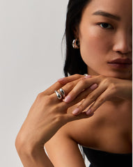 Savi Sculptural Crossover Ring | Sterling Silver