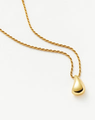 Savi Sculptural Droplet Pendant Necklace | 18k Gold Vermeil