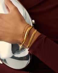 Savi Signature Hinged Bangle | Mix Metal