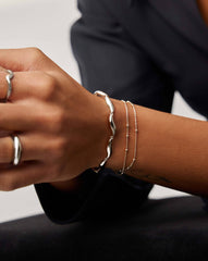 Savi Signature Link Chain Bracelet | Silver Plated