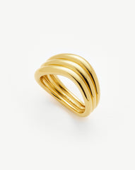 Savi Signature Triple Ring | 18k Gold Plated