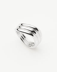 Savi Signature Triple Ring | Silver Plated