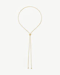Savi Slider Lariat Chain Necklace | 18k Gold Vermeil