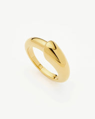 Sculptural Ridge Stacking Ring | 18k Gold Vermeil