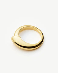 Sculptural Ridge Stacking Ring | 18k Gold Vermeil