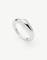 Sculptural Ridge Stacking Ring | Sterling Silver
