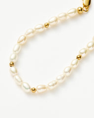 Seed Pearl Beaded Bracelet | 18k Gold Plated/Pearl