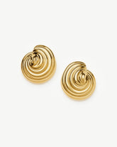 Spiral Dome Oversized Stud Earrings | 18k Gold Plated