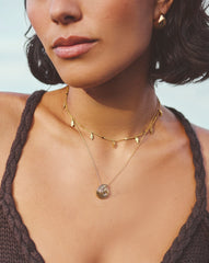 Spiral Mini Pendant Necklace | 18k Gold Plated