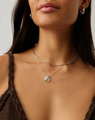 Spiral Mini Pendant Necklace | Silver Plated