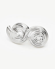 Spiral Small Stud Earrings | Silver Plated