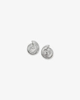 Spiral Small Stud Earrings | Silver Plated
