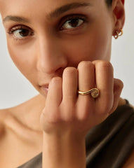 Spiral Stacking Ring | 18k Gold Plated