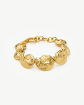 Spiral Statement Chain Bracelet | 18k Gold Plated