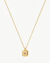 February Birthstone Pendant Necklace | 18k Gold Vermeil/Amethyst