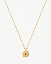 January Birthstone Pendant Necklace | 18k Gold Vermeil/Garnet