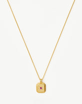 October Birthstone Pendant Necklace | 18k Gold Vermeil/Pink Tourmaline