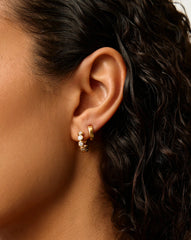 Tennis & Chubby Hoop Earring Set | 18k Gold Vermeil