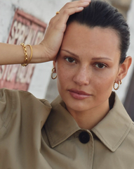 Tennis Classic Hoop Earrings | 18k Gold Plated/Cubic Zirconia