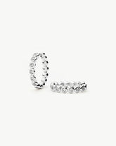 Tennis Classic Hoop Earrings | Silver Plated/Cubic Zirconia
