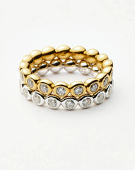 Tennis Eternity Stacking Ring Set | 18k Gold Vermeil/Sterling Silver/Cubic Zirconia