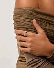 Tennis Eternity Stacking Ring | Sterling Silver/Cubic Zirconia