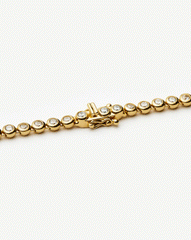 Tennis Round Bracelet | 18k Gold Vermeil Cubic Zirconia