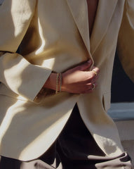 Tennis & Timepiece Bracelet Set | 18k Gold Plated/18k Gold Vermeil/Sapphire Blue Nano-crystal