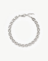 Timepiece Link Chain Bracelet | Silver Plated