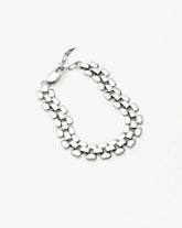 Timepiece Wide Chain Bracelet | Silver Plated