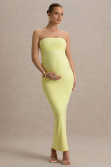 Juniper | Lemon Strapless Maternity Maxi Dress
