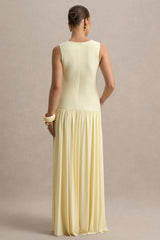 Outline | Lemon Maternity Maxi Dress With Draped Skirt