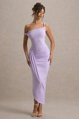 Angelique | Lilac Twisted Asymmetric Maxi Dress