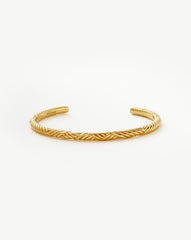 Wavy Ridge Gemelli Cuff Bracelet