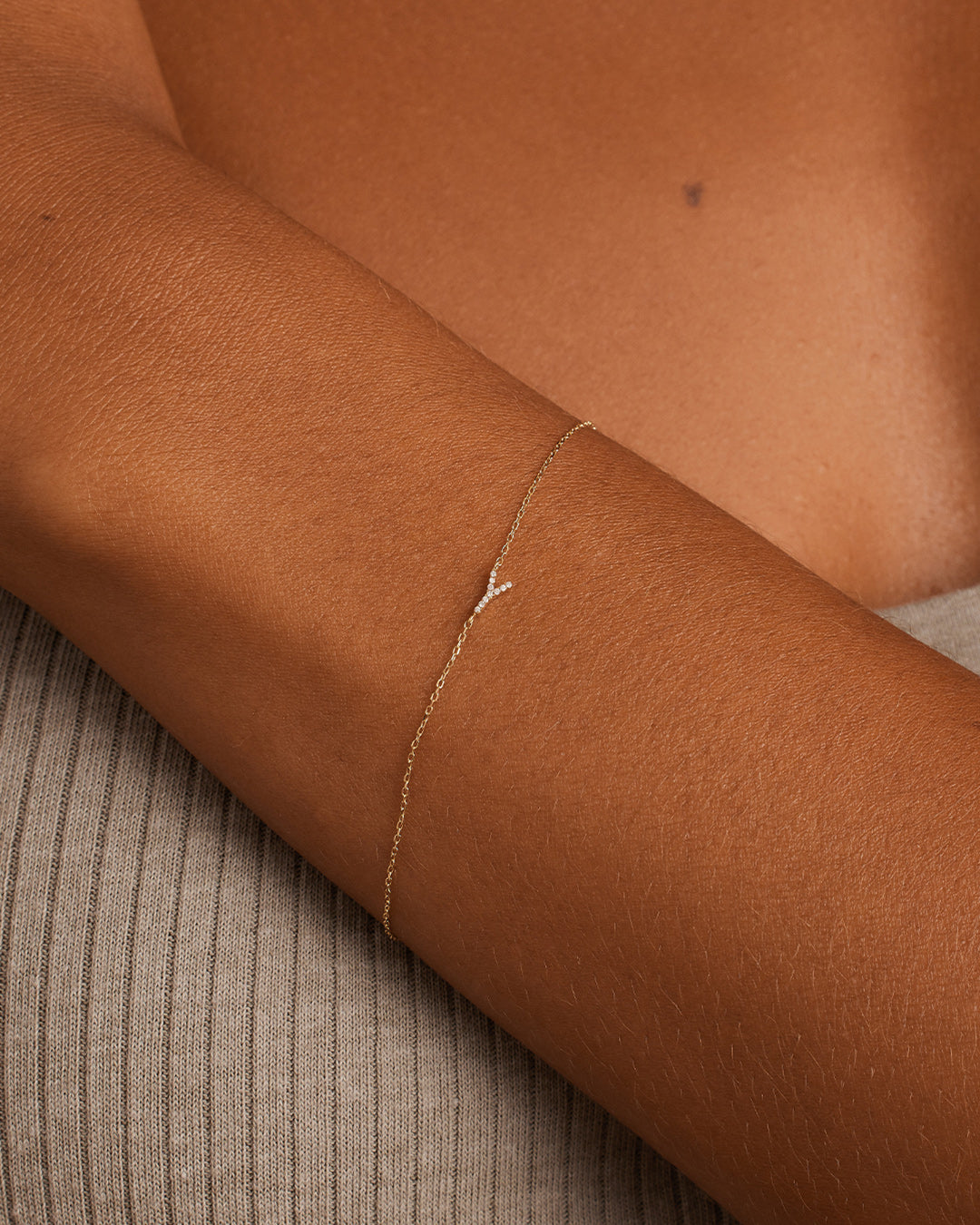 Diamond Pavé Alphabet Bracelet