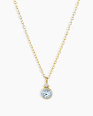 14k Gold Birthstone Necklace