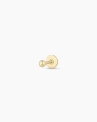 14k Gold Newport Flat Back Single Stud