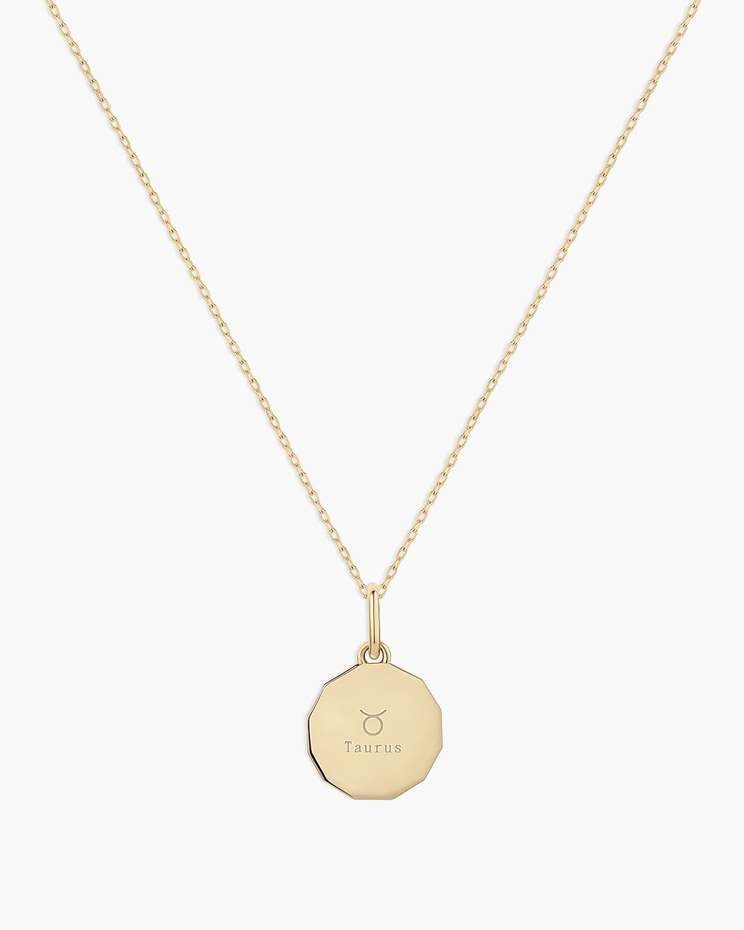 Diamond Zodiac Coin Charm Necklace