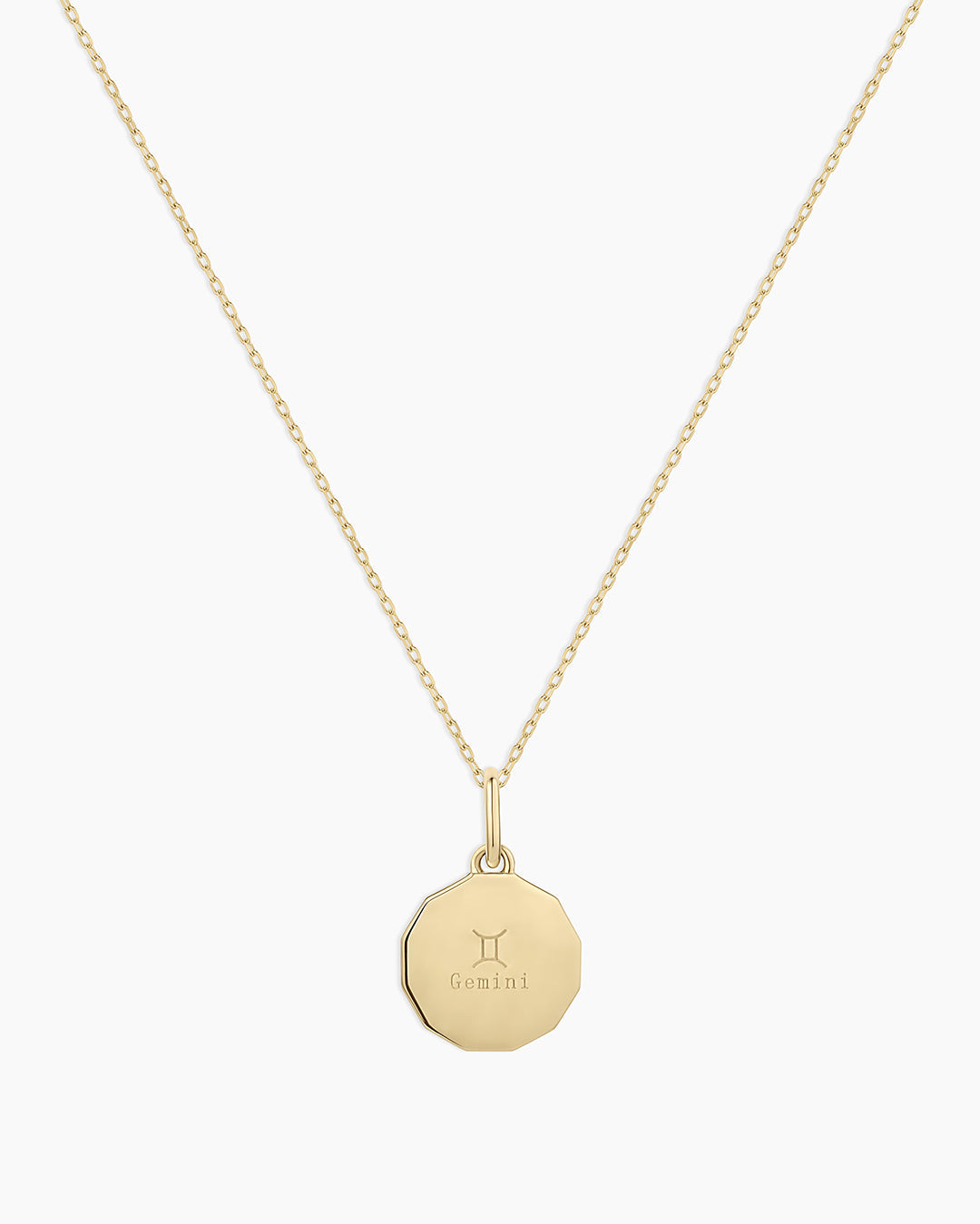 Diamond Zodiac Coin Charm Necklace
