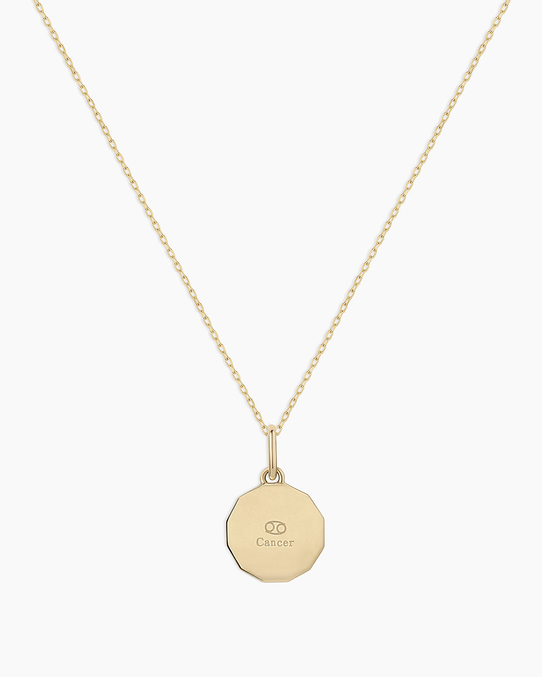 Diamond Zodiac Coin Charm Necklace