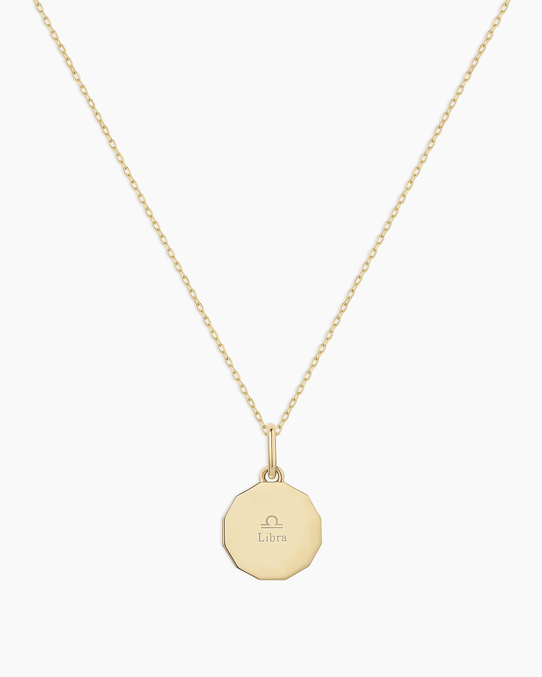 Diamond Zodiac Coin Charm Necklace