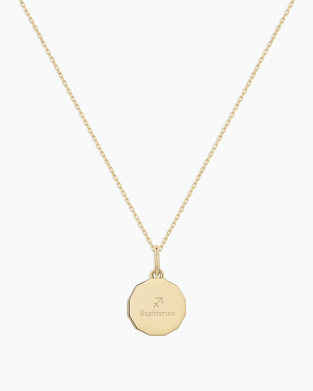 Diamond Zodiac Coin Charm Necklace