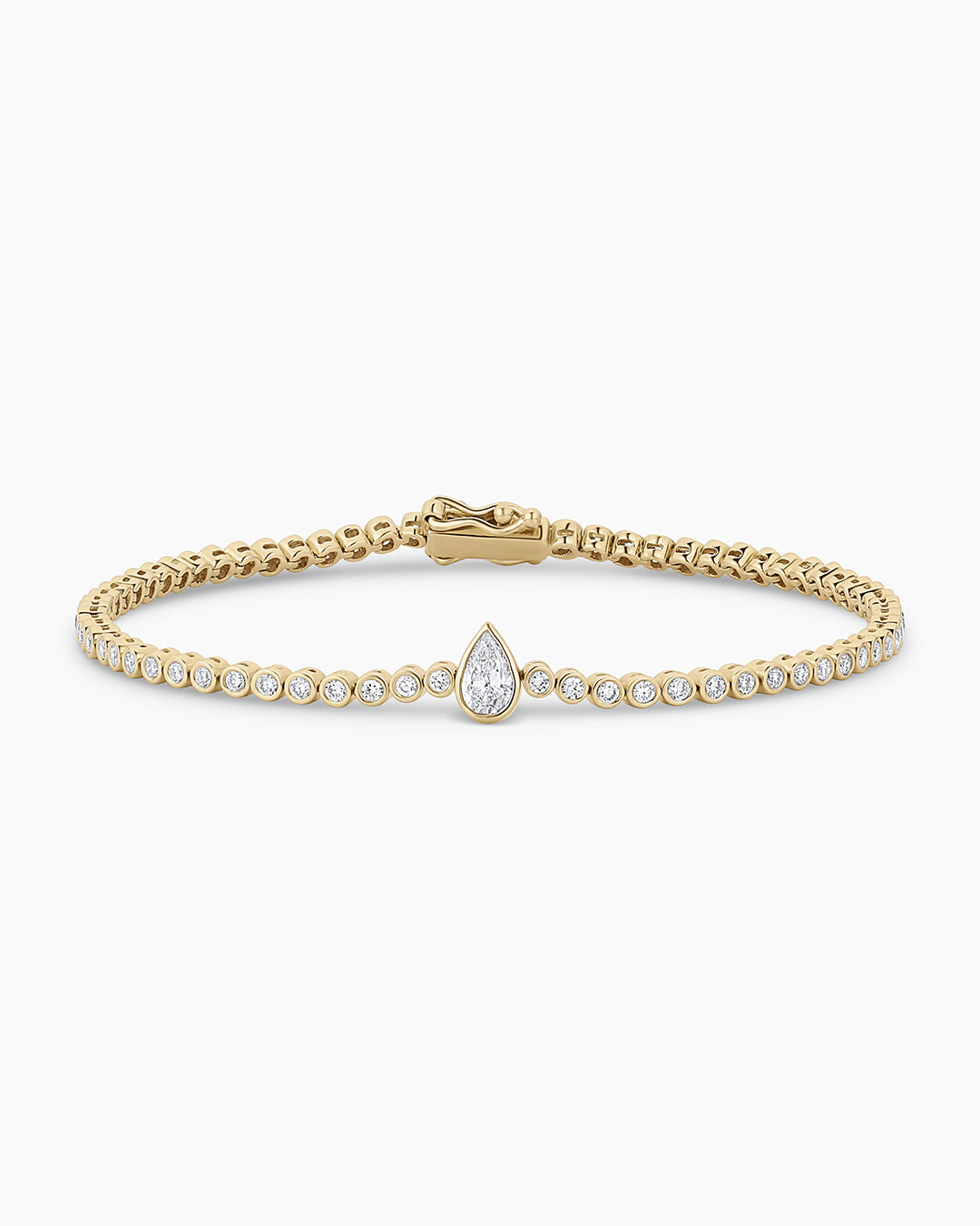 Lab Grown Diamond Pear Tennis Bracelet
