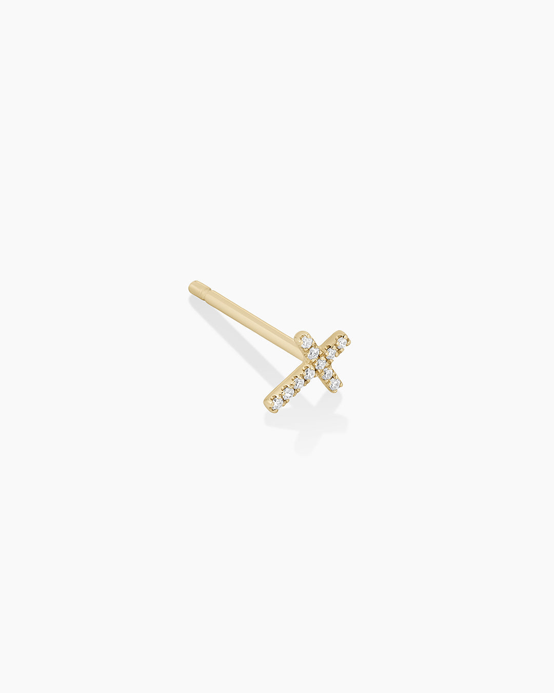 Diamond Cross Single Stud