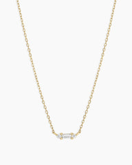 Diamond and White Sapphire Amara Necklace