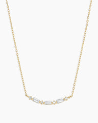 Diamond and White Sapphire Amara Row Necklace
