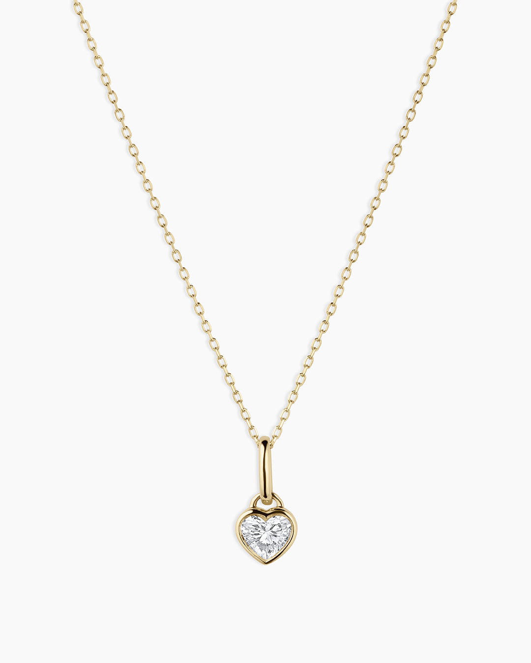 Lab Grown Diamond Heart Charm Necklace
