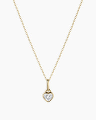 Lab Grown Diamond Heart Charm Necklace