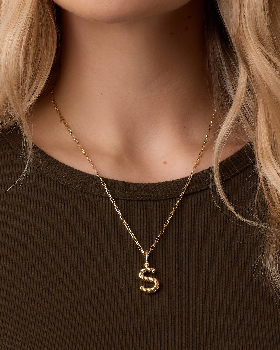 Crew Alphabet Statement Charm Necklace