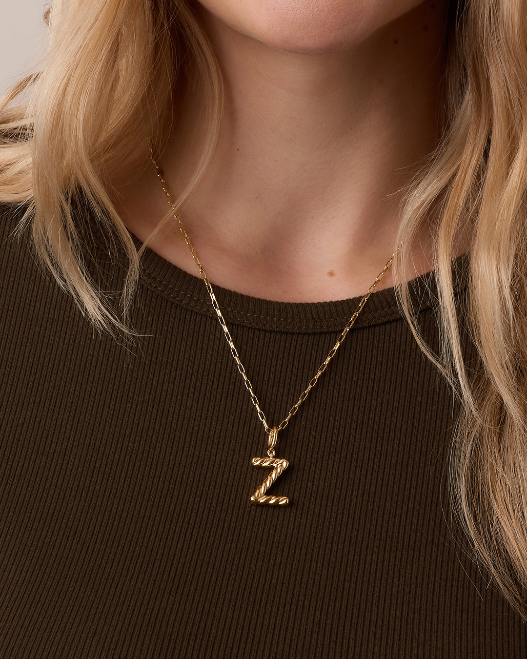 Crew Alphabet Statement Charm Necklace